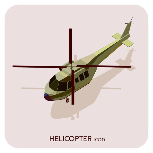 Helikopter Vervoer Pictogram Vectorillustratie — Stockvector