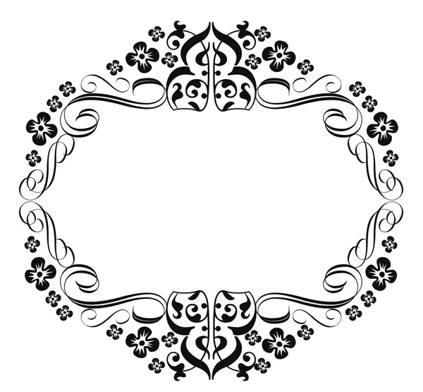 Красива Квіткова Рамка Фон Векторні Ілюстрації — стоковий вектор