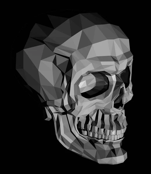 白背景 ベクトル図の上の頭蓋骨 — ストックベクタ