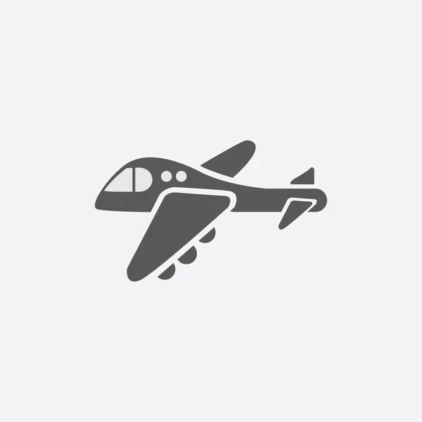 Airplane Web Icon Vector Illustration — Stock Vector