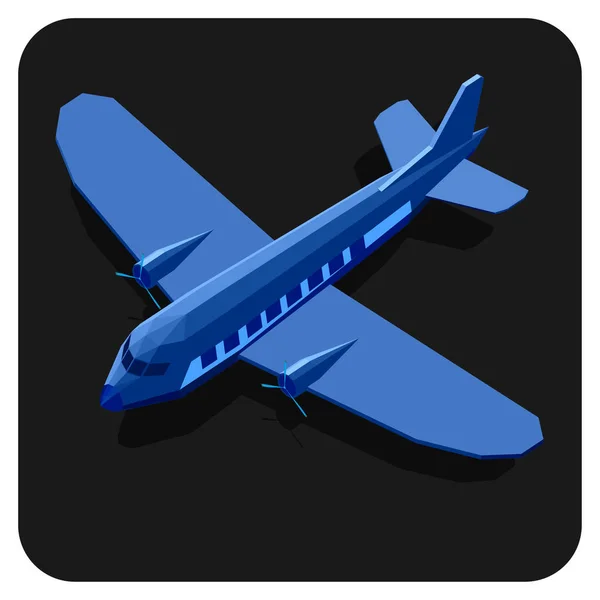 Letadla Dopravu Ikonu Vektorové Ilustrace — Stockový vektor