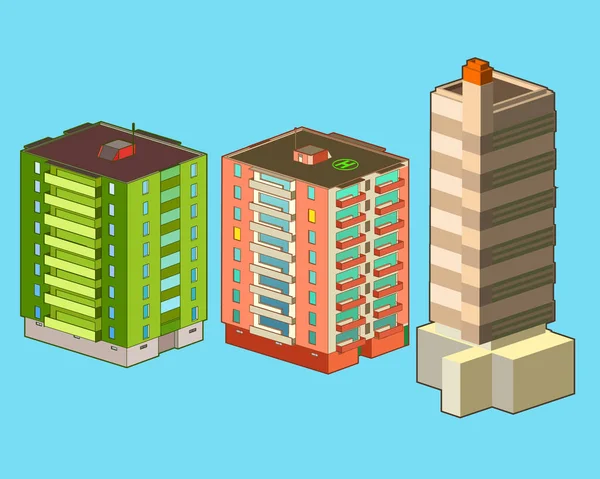 Städtische Gebäude Vektor Illustration — Stockvektor
