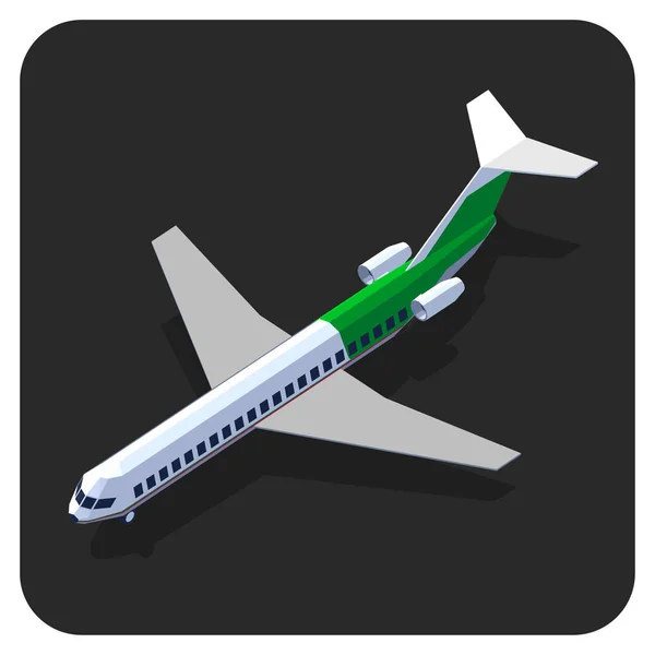 Avião Ícone Transporte Ilustração Vetorial — Vetor de Stock