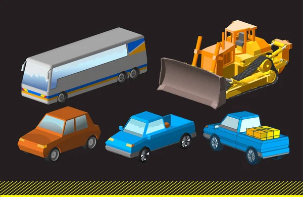 Set Transport Fahrzeuge Vektorillustration — Stockvektor