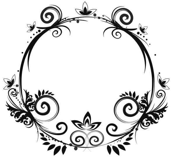 Mooie Bloemen Frame Achtergrond Vectorillustratie — Stockvector