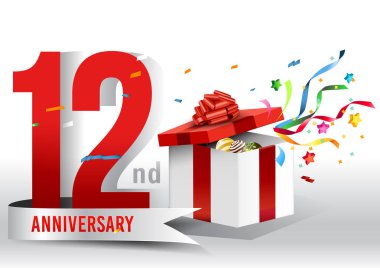 12 yaşındaki dekoratif arka plan Yıldönümü hediye ile