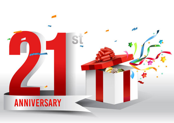 21  years  anniversary decorative background