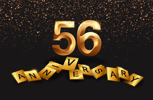 Anni Oro Anniversario Sfondo Decorativo — Vettoriale Stock