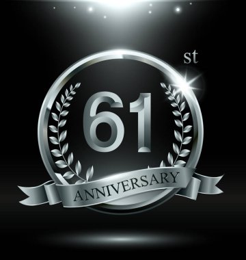 61 yıl yıldönümü dekoratif arka plan