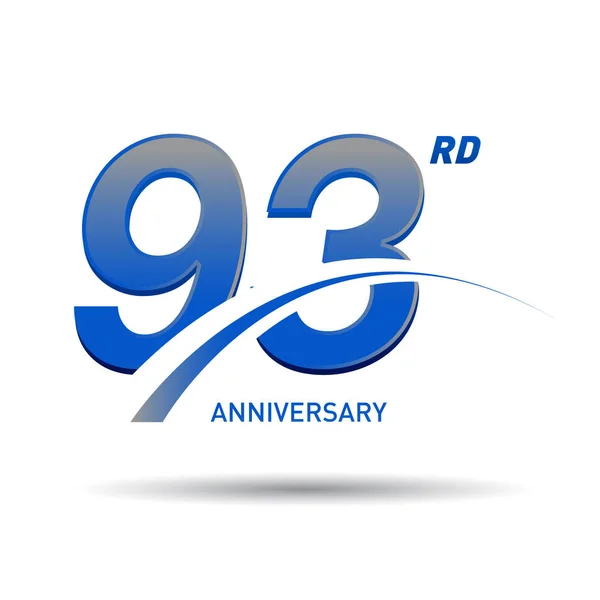 Years Blue Anniversary Logo White Background — Stock Vector