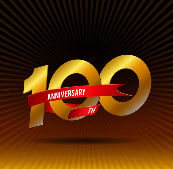 100 Jaar Verjaardag Decoratieve Achtergrond — Stockvector