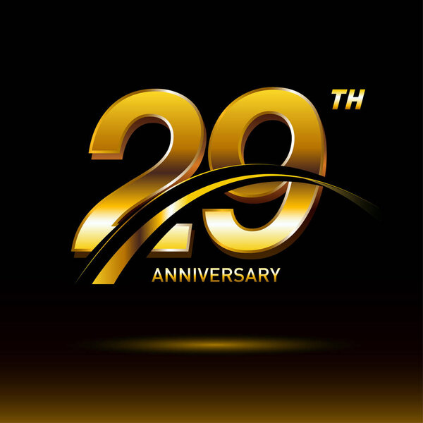 29  years golden  anniversary decorative background