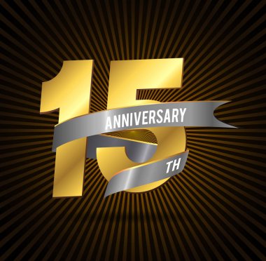 15 yıl yıldönümü dekoratif arka plan