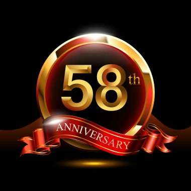 arka plan dekoratif 58 yıl yıldönümü