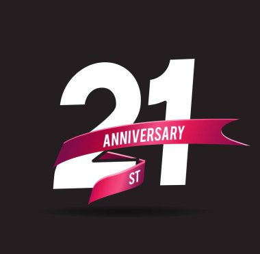 21 yıl yıldönümü dekoratif arka plan