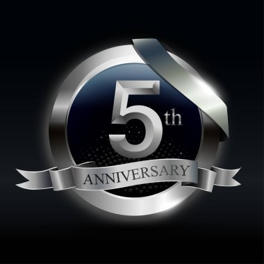 arka plan dekoratif 5 yıl yıldönümü