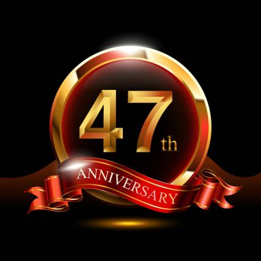 47 yıl yıldönümü dekoratif arka plan