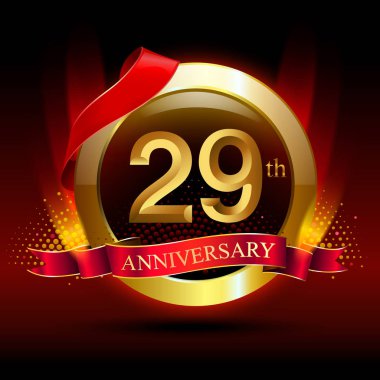 29 yaş dekoratif arka plan kırmızı yıldönümü