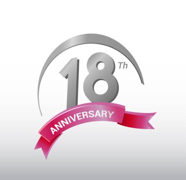 18 yıl yıldönümü dekoratif arka plan