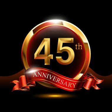 45 yıl yıldönümü dekoratif arka plan