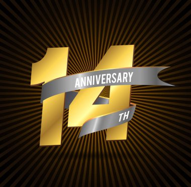arka plan dekoratif 14 yıl yıldönümü