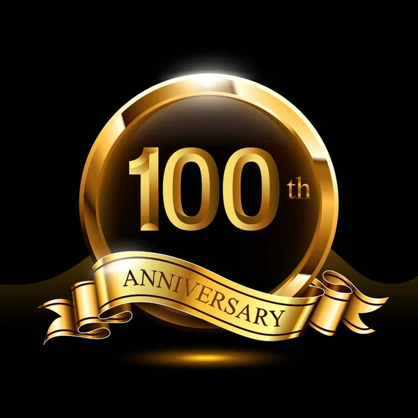 100 Anos Aniversário Fundo Decorativo — Vetor de Stock