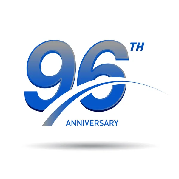 Χρόνια Μπλε Λογότυπο Της 50Ής Επετείου Λευκό Φόντο — Διανυσματικό Αρχείο