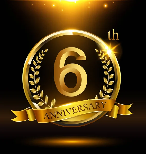 arka plan dekoratif 6 yıl yıldönümü