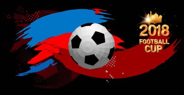 Futbol şampiyonası arka plan illüstrasyonu. futbol kupası 