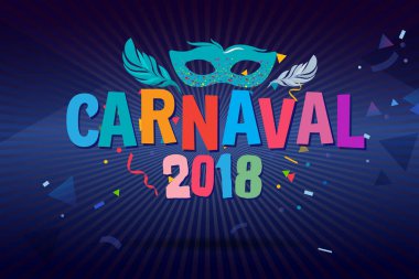 karnaval etiketi, vektör illüstrasyonu 