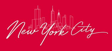 New York şehir etiketi, vektör