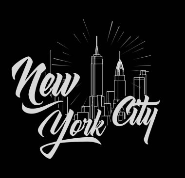 New York şehir etiketi, vektör