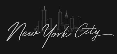 New York şehir etiketi, vektör