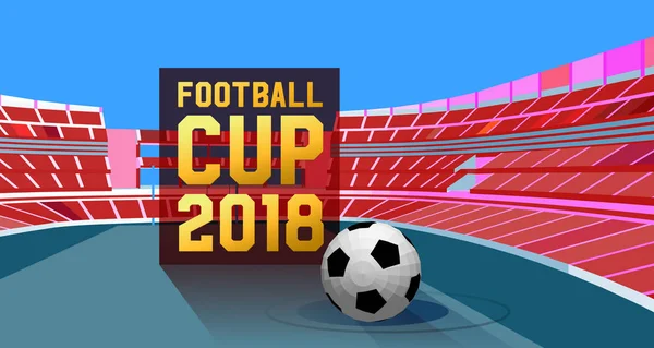 Futbol Şampiyonası Arka Plan Illüstrasyonu Futbol Kupası — Stok Vektör