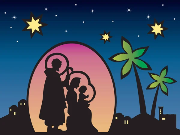 Noel nativity kartı — Stok fotoğraf