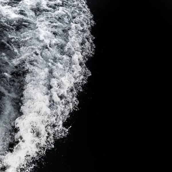 Fala Sfotografowany Pokładzie Jachtu Widok Góry Nieostrość — Zdjęcie stockowe