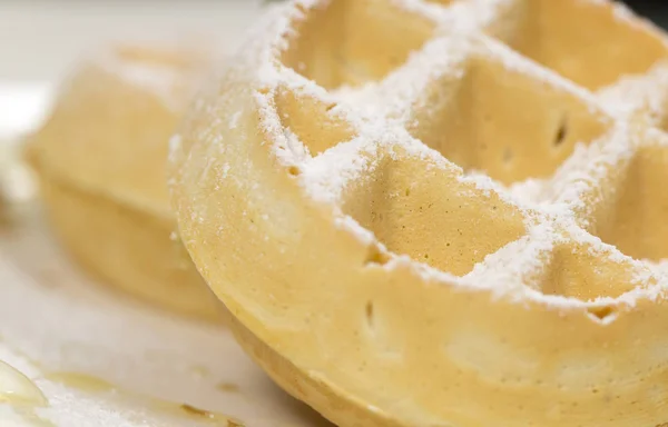 bir tabak waffle closeup