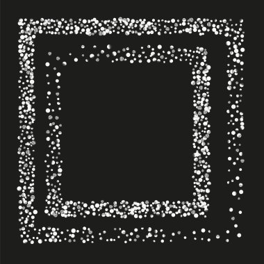 Siyah bir zemin üzerine konfeti gümüş Parlatıcı.