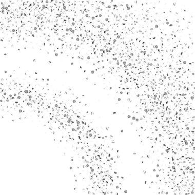 Beyaz bir arka plan üzerinde gümüş konfeti nokta.