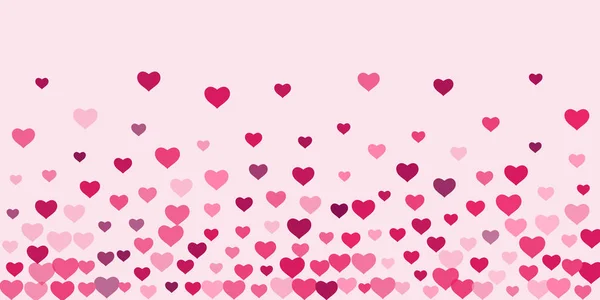Coeur de confettis joliment chaotiques chutes — Image vectorielle