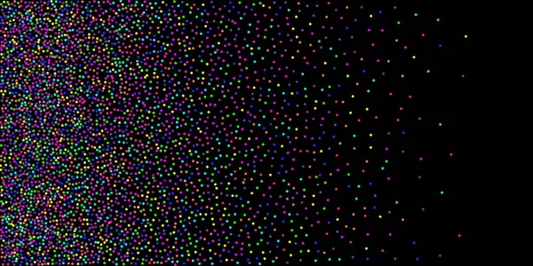 Pontos de confete coloridos em um fundo preto —  Vetores de Stock