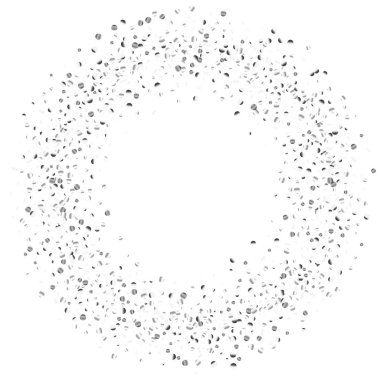 Beyaz bir arka plan üzerinde gümüş konfeti nokta.