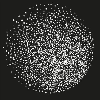 Siyah bir zemin üzerine konfeti gümüş Parlatıcı.