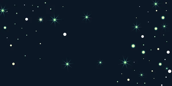 Estrelas aleatórias brilham sobre um fundo preto . — Vetor de Stock