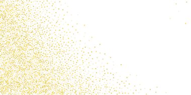 Beyaz arka planda altın parıltılı konfeti.