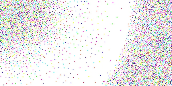 Kolorowe konfetti punkty są rozproszone na białym tle — Wektor stockowy