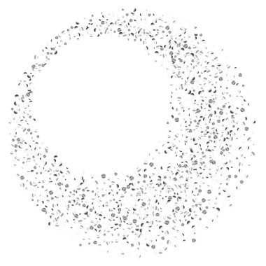 Beyaz bir arka plan üzerinde gümüş konfeti nokta.