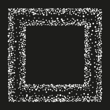 Siyah bir zemin üzerine konfeti gümüş Parlatıcı.