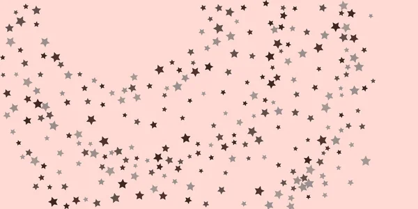 Confeti estrella marrón y gris abstracto — Vector de stock