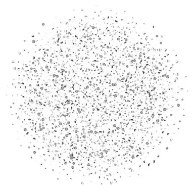 Beyaz bir arka plan üzerinde gümüş konfeti nokta.